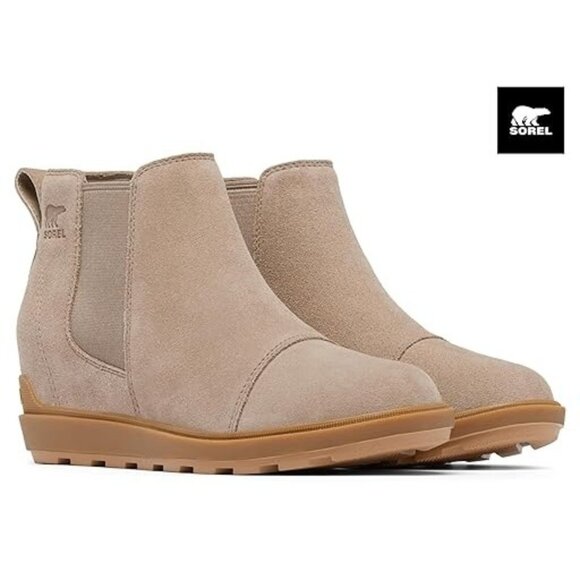 Sorel Evie II Chelsea Bootie - Women's color Omega Taupe NEW - Picture 1 of 6